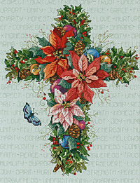 Winter Floral Cross Kit