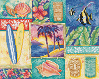 Tiki Tropical Collage Kit