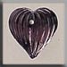 T12068 - Medium Fluted Heart - Amethyst