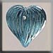 T12069 - Medium Fluted Heart - Aqua