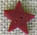 3507 Folk Art Red Flat Star- Just Another Button Co 
