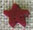 3507 Folk Art Red Flat Star- Just Another Button Co 