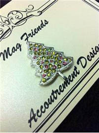 Glamorous Christmas Tree Magnet Set