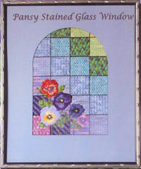 Pansy Stained Glass Window