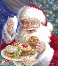 Milk and Cookies Santa