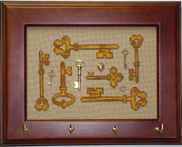 Antique Key Rack with Charms