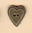 HSEOB8 - Old Brass Heart Homespun Elegance Button
