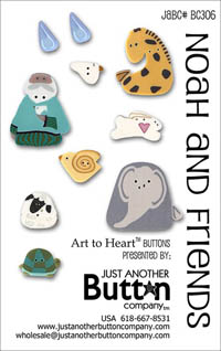 Noah & Friends Button Card
