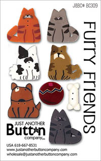 Furry Friends Button Card
