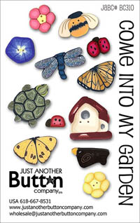 Come Into My Garden Button Card