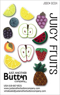 Juicy Fruits Button Card