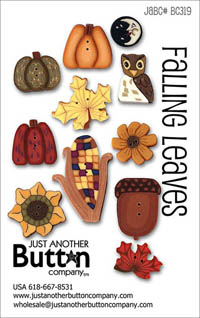 Falling Leaves Button Card