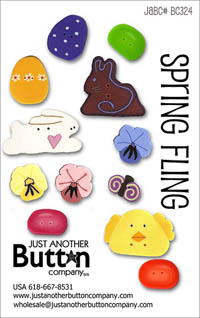 Spring Fling Button Card