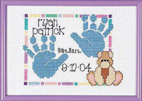 Baby's Handprints Birth Announcement Kit