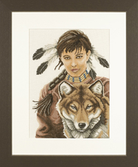 Indian Girl with Wolf Kit