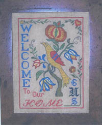 Fraktur Bird Welcome
