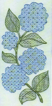 Blackwork Hydrangeas