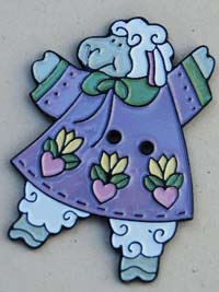 Dancing Lamb Shepherd's Bush Button 