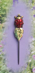 Ladybug w/leaf Charmed Garden Pin