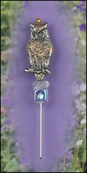 Snow Owl Charm Garden Pin