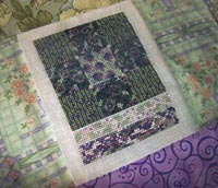 Lavender Flowers Quilt Blocks