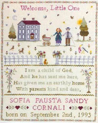 Welcome Little One Birth Sampler