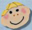 kp1007 K.P. Face-Yellow Hair - Just Another Button Co