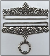 Embossed Pewter Bellpull Hardware
