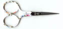 White Floral Handle Embroidery Scissors