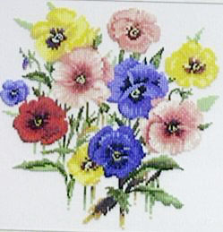 PANSY POSIES BY HERITAGE STITCHCRAFT