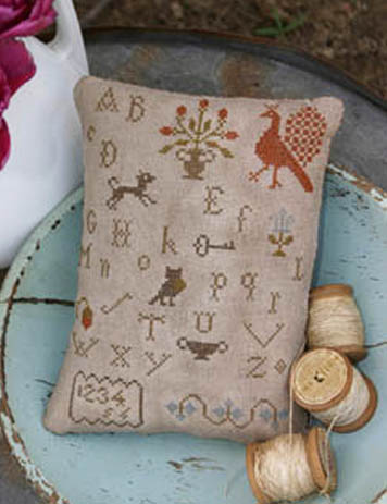 Early American Style Alphabet Pillow Pinkeep by Stacy Nash Primitives
