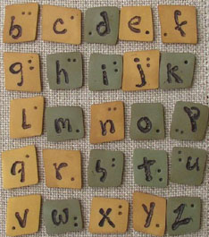 0101GO - Gold Alphabet Letters A to J - Just Another Button Co