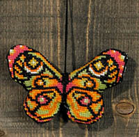 Green Pink Butterfly Ornament Kit