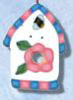 1122 Pink/Blue Birdhouse - Just Another Button Co