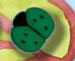1155 Med. Green Ladybug - Just Another Button Co