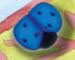 1157 Med. Blue Ladybug - Just Another Button Co