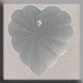 T12070 Frosted Starburst Heart - Matte Crystal
