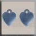 T12076 - Very Small Domed Heart - Matte Lt. Sapphire (2)
