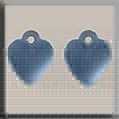 T12076 - Very Small Domed Heart - Matte Lt. Sapphire (2)