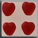T12088 - Medium Channelled Heart - Matte Ruby (4)