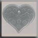 T12183 - Medium Floral Embossed Heart - Matte Crystal