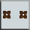 T12190 - 4 Petal Flower - Matte Autumn Topaz (2)