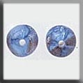 T12278 - Round Lined Bead - Goldstone/Lt. Sapphire (2)