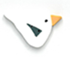 1259 Small Bright White/Teal Sandpiper- Just Another Button Co