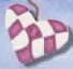 3346 Pink & White Checkered Heart - Just Another Button Co