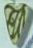 3424 Sage Green Velvet Heart - Just Another Button Co