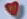 3449 Tiny Folk Art Red Heart - Just Another Button Co