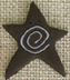 3503 X-Lg. Black Swirly Star - Just Another Button Co