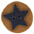 3513 Blue Star on Gold - Just Another Button Co 