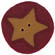 3514 Gold Star on Red - Just Another Button Co 